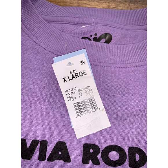 Olivia Rodrigo Womens Vampire Graphic Sweatshirt Round Neck Purple Size XL - Picture 12 of 14
